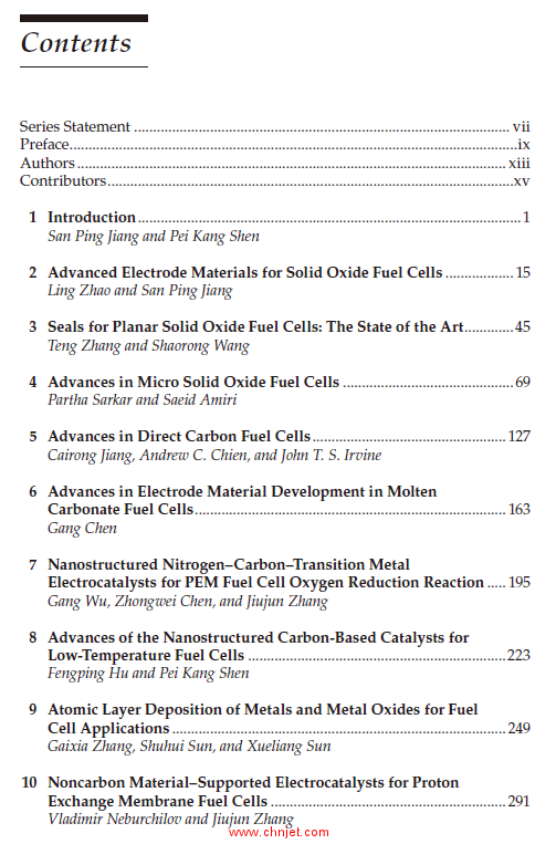 《Nanostructured and Advanced Materials for Fuel Cells》