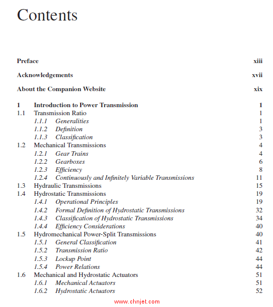 《Hydrostatic Transmissions and Actuators: Operation, Modelling and Applications》