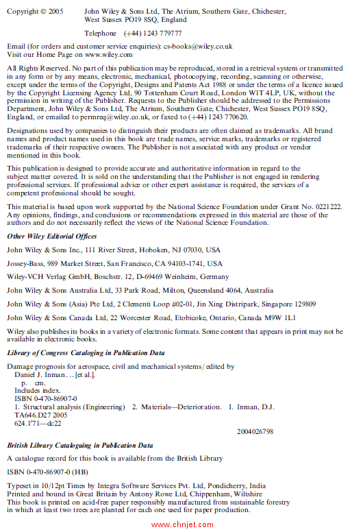 《Damage Prognosis: For Aerospace, Civil and Mechanical Systems》