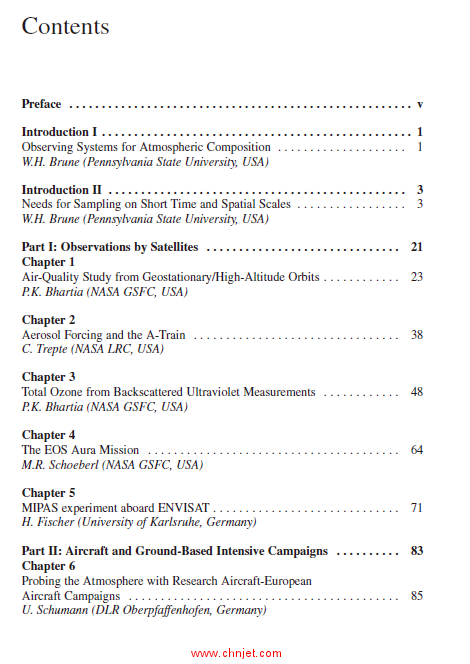 《Observing Systems for Atmospheric Composition: Satellite, Aircraft, Sensor Web and Ground-Based Ob ...