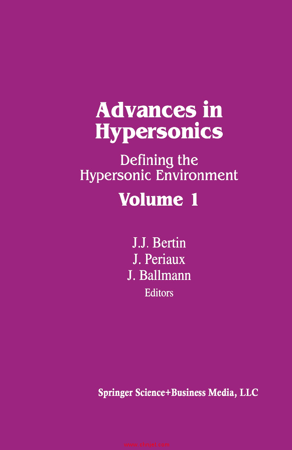 《Advances in Hypersonics》卷一、卷二、卷三