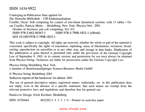 《Soft Computing for Control of Non-Linear Dynamical Systems》