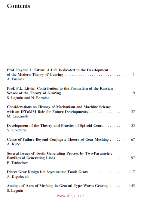 《Theory and Practice of Gearing and Transmissions: In Honor of Professor Faydor L. Litvin》