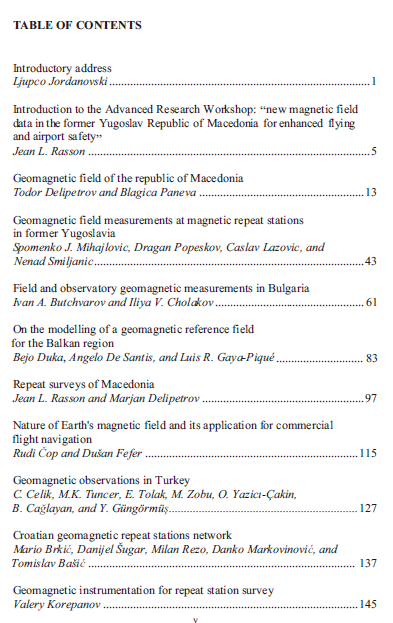 《Geomagnetics for Aeronautical Safety: A Case Study in and around the Balkans》