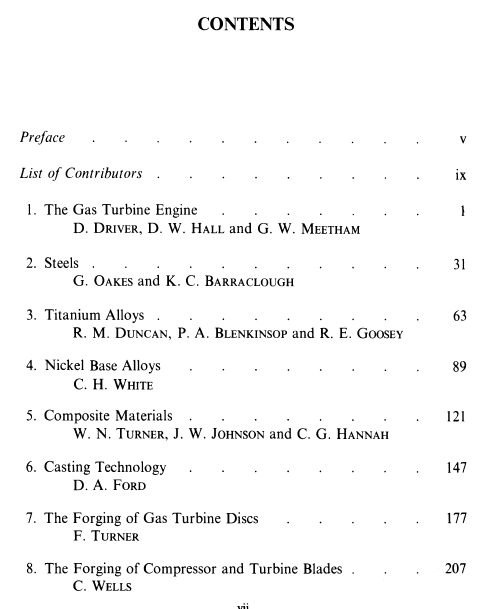 《The Development of Gas Turbine Materials》