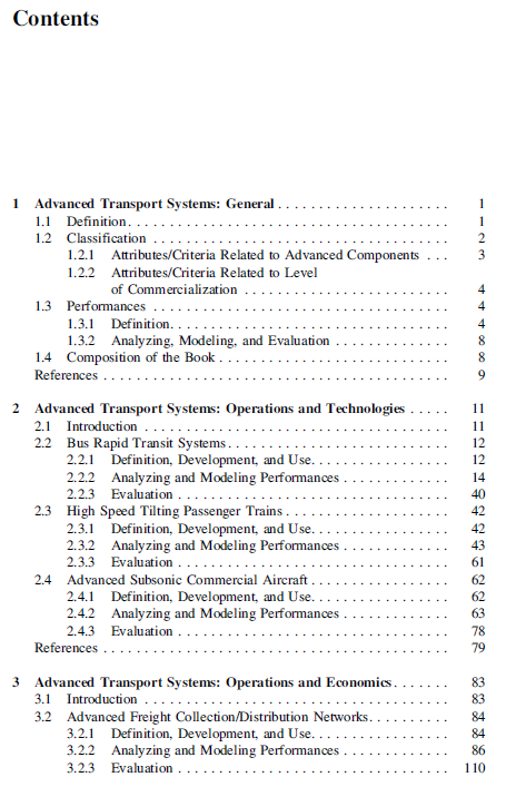 《Advanced Transport Systems: Analysis, Modeling, and Evaluation of Performances》