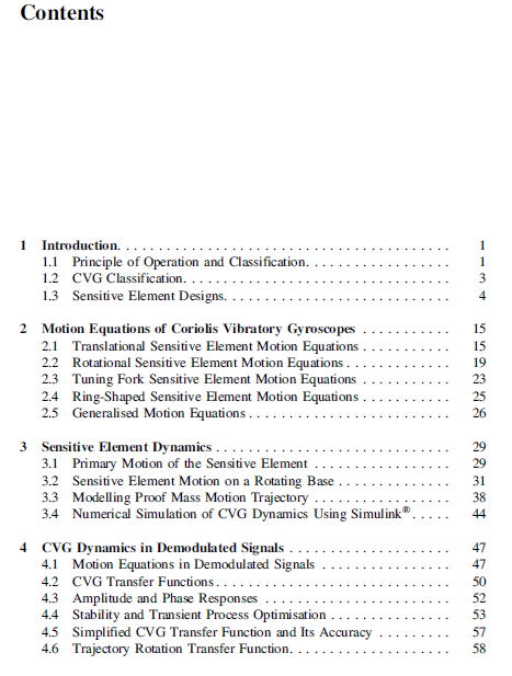 《Coriolis Vibratory Gyroscopes: Theory and Design》