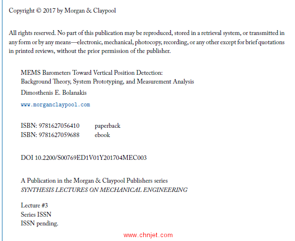 《MEMS Barometers Towards Vertical Position Detection: Background Theory, System Prototyping,and Mea ...