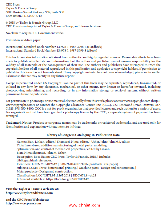 《Laser-Based Additive Manufacturing of Metal Parts: Modeling, Optimization, and Control of Mechanic ...