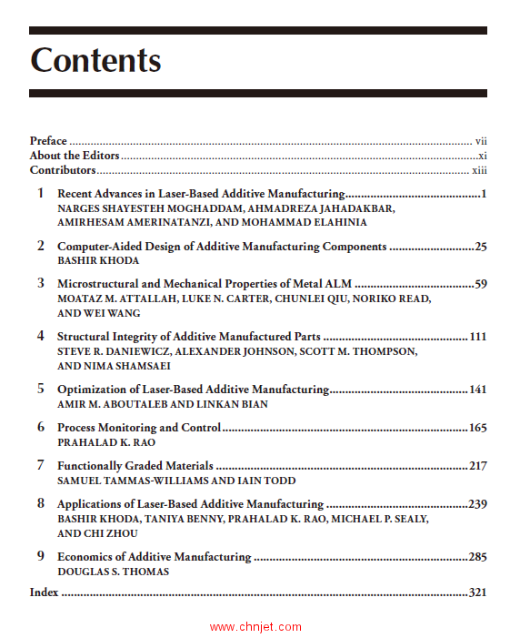 《Laser-Based Additive Manufacturing of Metal Parts: Modeling, Optimization, and Control of Mechanic ...