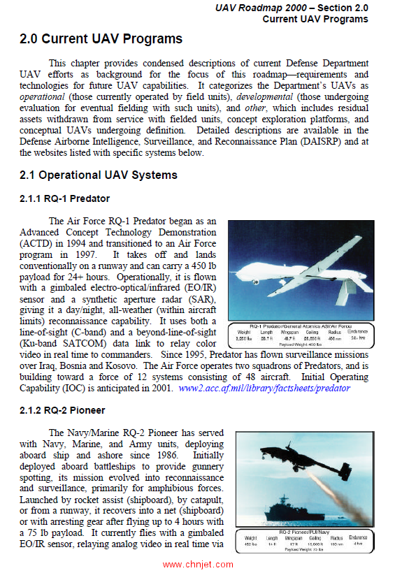 《Unmanned Aerial Vehicles (UAV)Roadmap (2000-2025)》