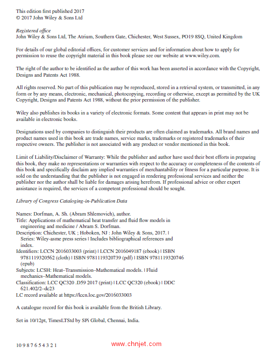 《Applications of Mathematical Heat Transfer and Fluid Flow Models in Engineering and Medicine》