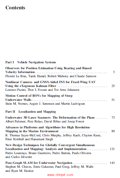 《Sensing and Control for Autonomous Vehicles: Applications to Land, Water and Air Vehicles》