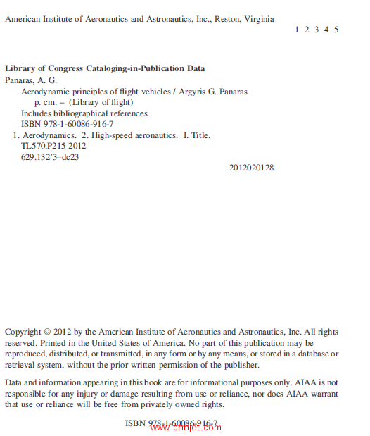 《Aerodynamic Principles of Flight Vehicles》