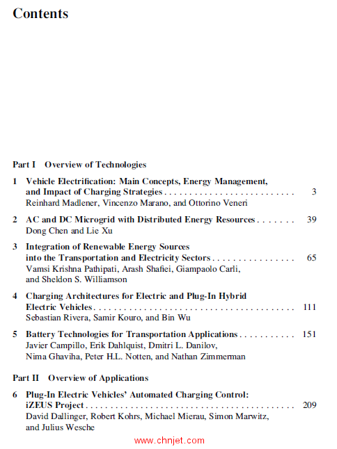 《Technologies and Applications for Smart Charging of Electric and Plug-in Hybrid Vehicles》