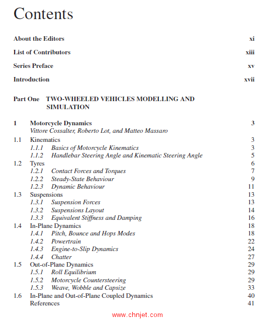 《Modelling, Simulation and Control of Two-Wheeled Vehicles》