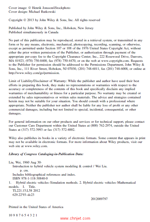 《Introduction to Hybrid Vehicle System Modeling and Control》