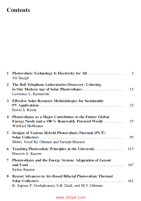 《Photovoltaics for Sustainable Electricity and Buildings》