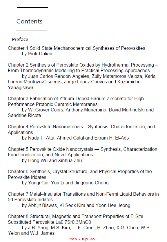 《Perovskite Materials: Synthesis, Characterisation, Properties, and Applications》