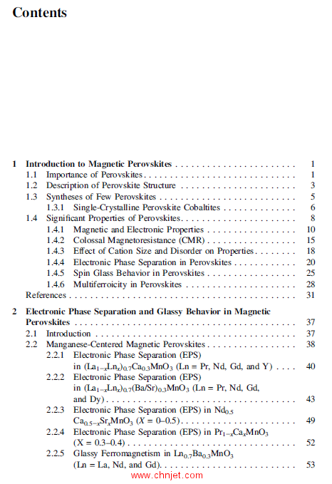 《Magnetic Perovskites: Synthesis, Structure and Physical Properties》