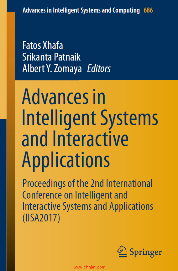 《Advances in Intelligent Systems and Interactive Applications：Proceedings of the 2nd International ...