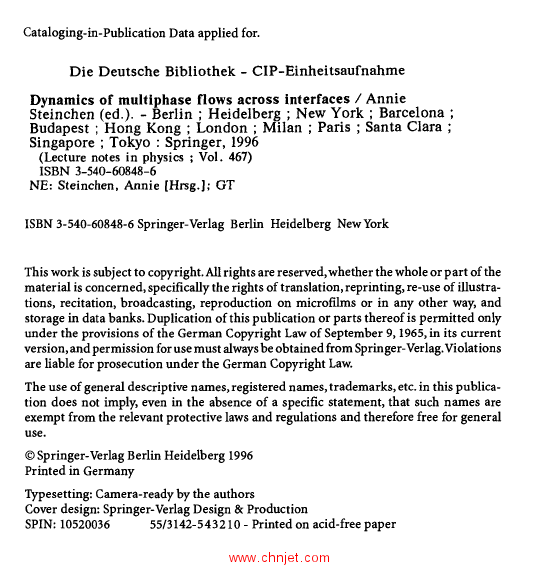 《Dynamics of Multiphase Flows Across Interfaces》