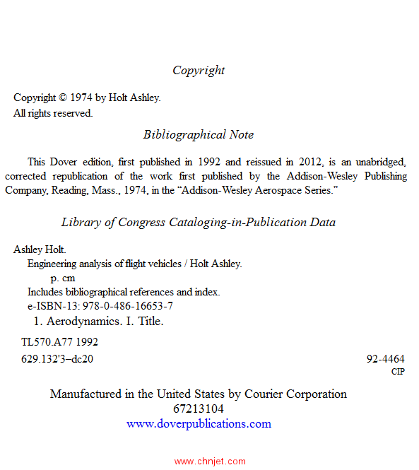 《Engineering Analysis of Flight Vehicles》