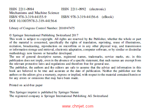 《New Trends in Mechanism and Machine Science：Theory and Industrial Applications》