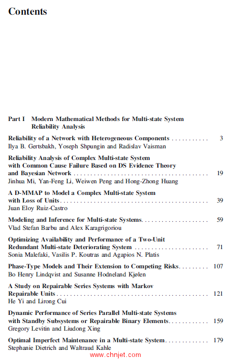 《Recent Advances in Multi-state Systems Reliability：Theory and Applications》