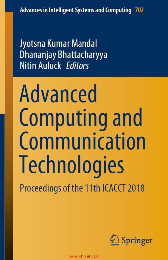 《Advanced Computing and Communication Technologies：Proceedings of the 11th ICACCT 2018》