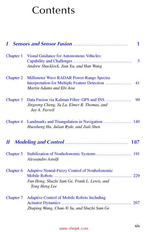 《Autonomous Mobile Robots：Sensing, Control, Decision Making and Applications》