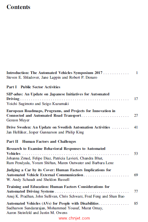 《Road Vehicle Automation》1-5册