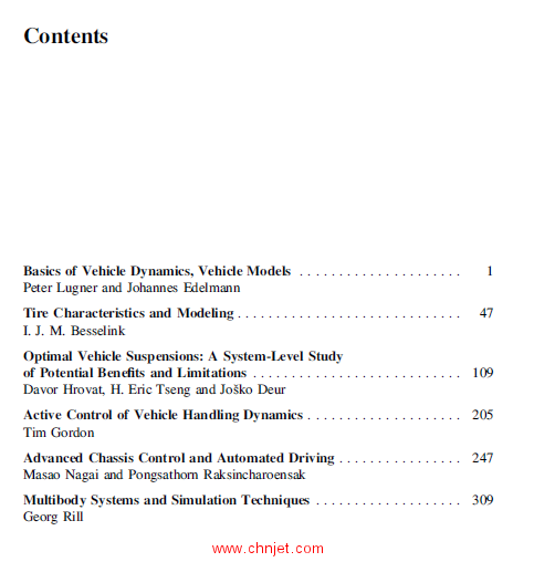 《Vehicle Dynamics of Modern Passenger Cars》