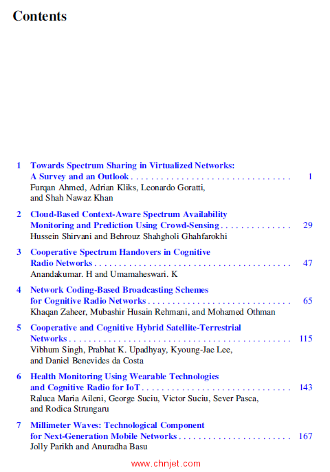 《Cognitive Radio, Mobile Communications and Wireless Networks》