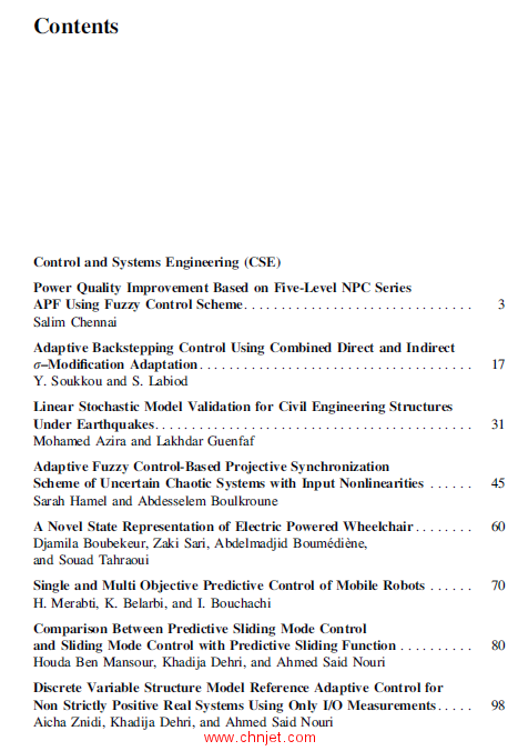 《Recent Advances in Electrical Engineering and Control Applications》