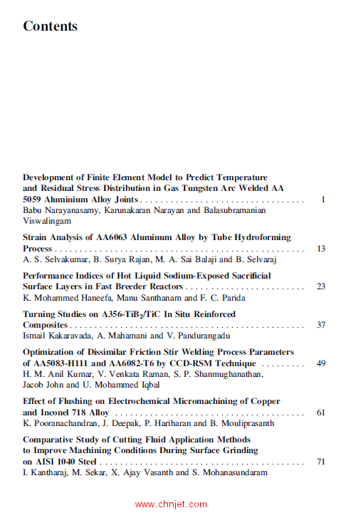 《Advances in Manufacturing Processes：Select Proceedings of ICEMMM 2018》