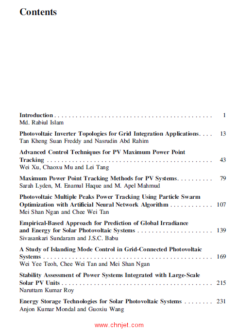 《Advances in Solar Photovoltaic Power Plants》