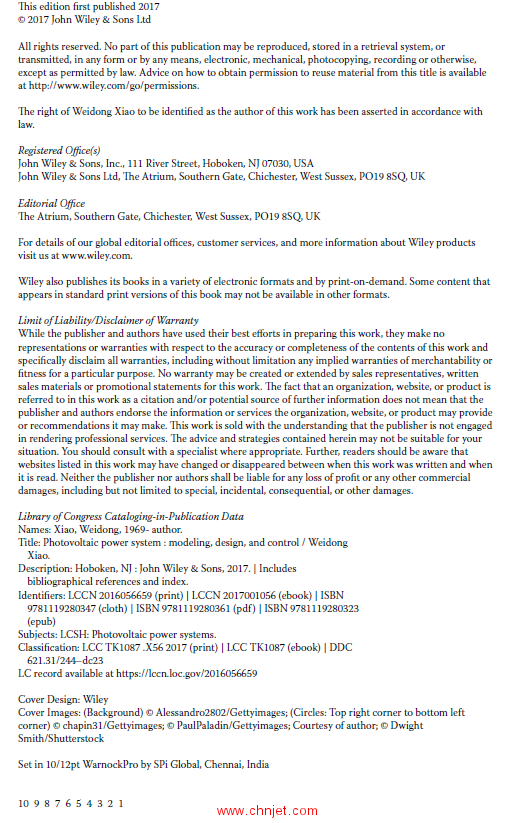 《Photovoltaic Power System：Modeling, Design, and Control》