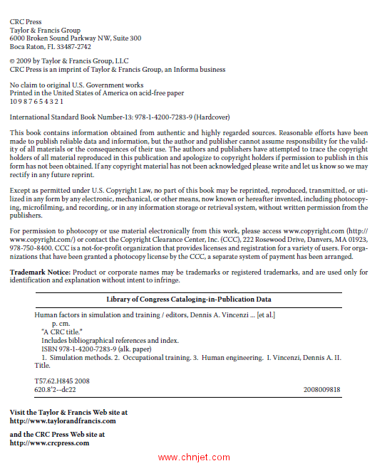 《Human Factors in Simulation and Training》