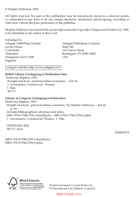 《Straight and Level：Practical Airline Economics》第三版