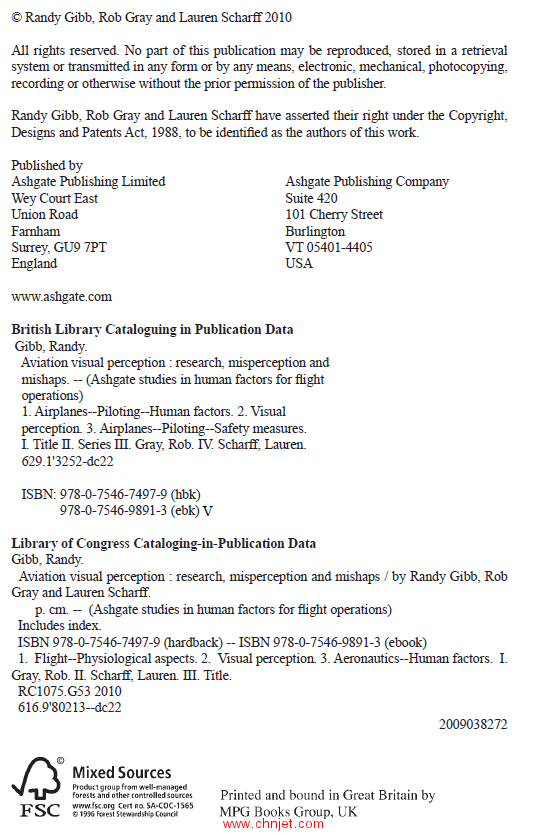 《Aviation Visual Perception：Research, Misperception and Mishaps》