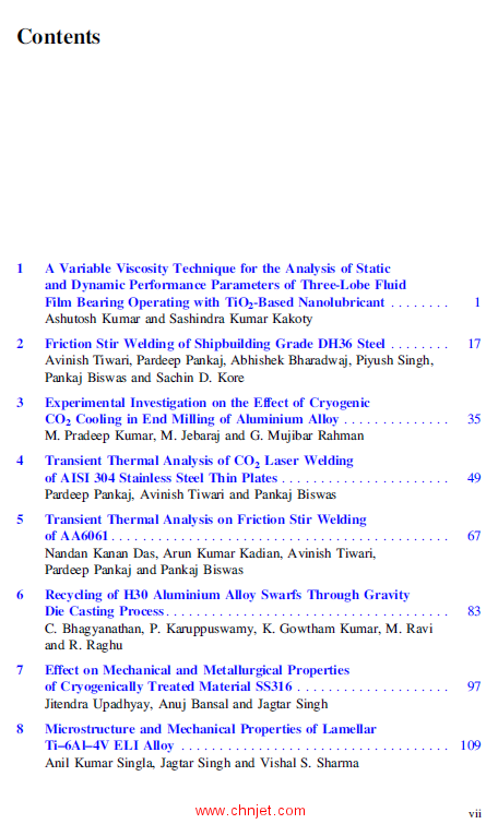 《Manufacturing Engineering：Select Proceedings of CPIE 2018》