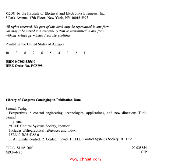 《Perspectives in Control Engineering：Technologies, Applications, and New Directions 》