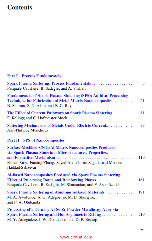 《Spark Plasma Sintering of Materials：Advances in Processing and Applications》