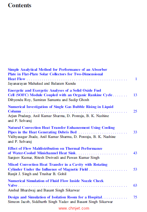 《Advances in Fluid and Thermal Engineering：Select Proceedings of FLAME 2018》