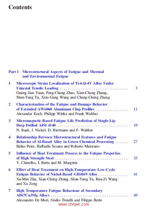 《Mechanical Fatigue of Metals：Experimental and Simulation Perspectives》