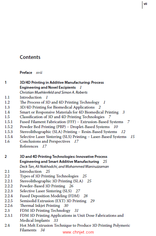 《3D and 4D Printing in Biomedical Applications：Process Engineering and Additive Manufacturing》