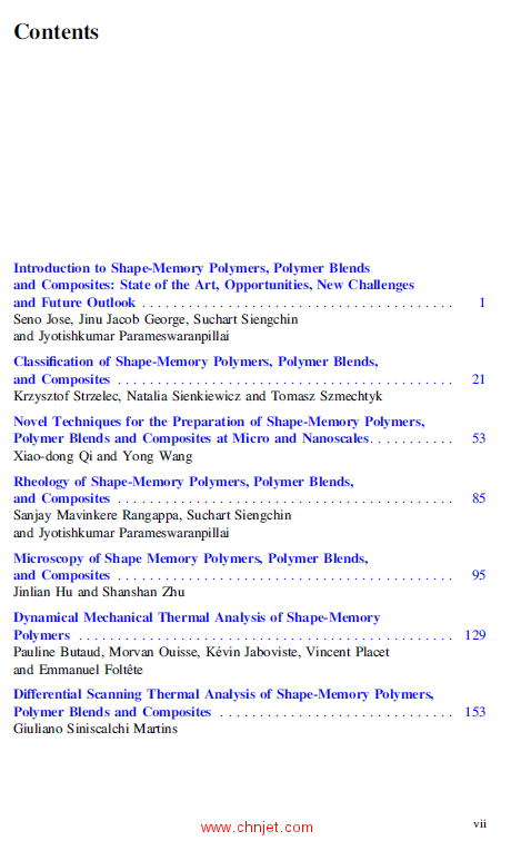 《Shape Memory Polymers,Blends and Composites：Advances and Applications》