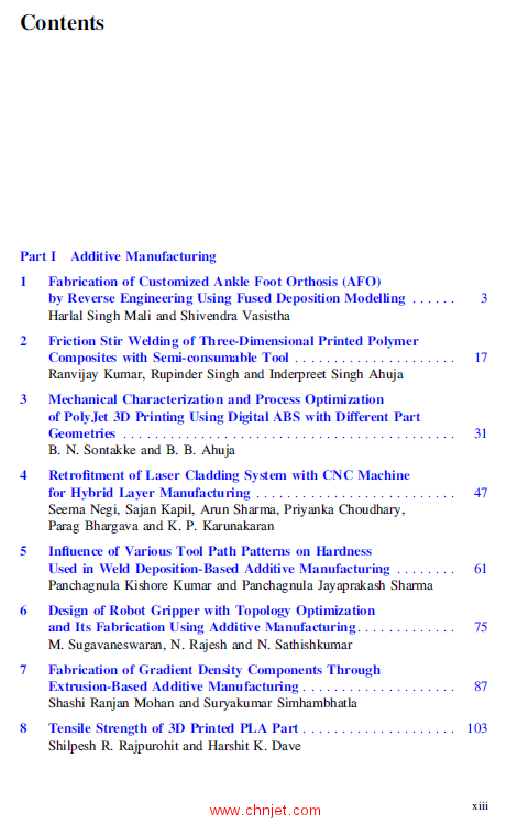 《Advances in Additive Manufacturing and Joining：Proceedings of AIMTDR 2018》