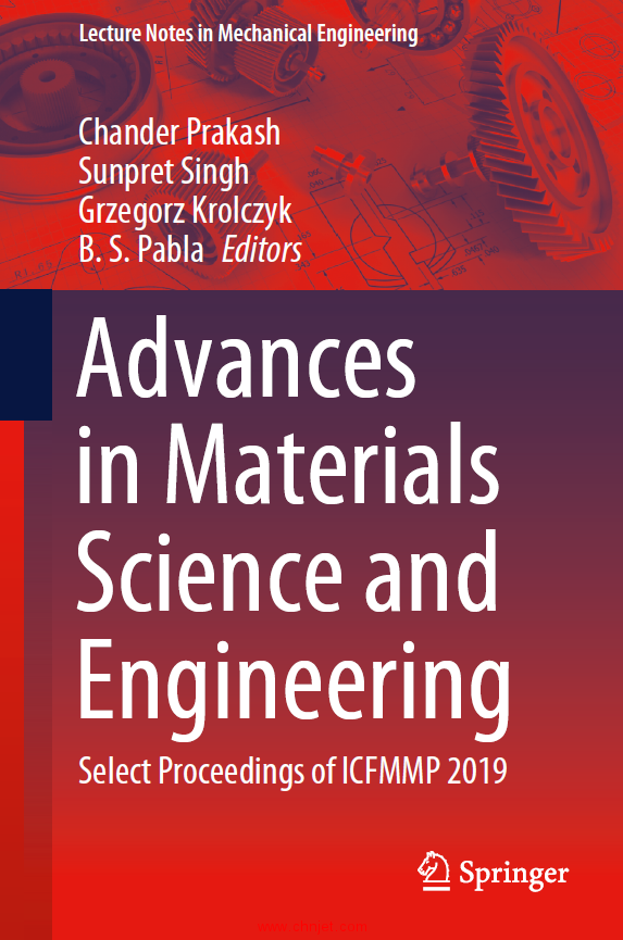 《Advances in Materials Science and Engineering：Select Proceedings of ICFMMP 2019》